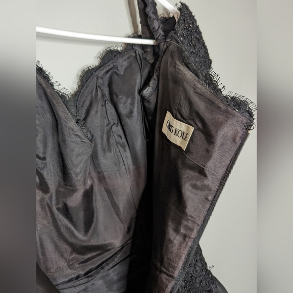 Chris Kole Vintage off the shoulder beaded COUTURE dress - Picture 6 of 15